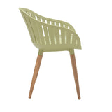 Nassau 5-Piece Outdoor Dining Set - Elegant Eucalyptus Table & Stylish Honey Finish Chairs, Durable!