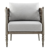 Safari 4-Piece Outdoor Conversation Set with Beige Cushions, Wicker & Aluminum, UV Resistant Comfort