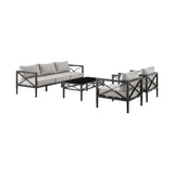 Sonoma 4-Piece Outdoor Conversation Set - Stylish Aluminum Frame with Comfortable Waterproof Cushions