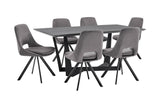 Radford/Lexi Stylish Velvet Dining Set - 7-Piece Durable Design with Comfortable Seating & Easy Care