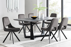 Radford/Lexi Stylish Velvet Dining Set - 7-Piece Durable Design with Comfortable Seating & Easy Care
