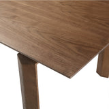 Treviso 5-Piece Mid-Century Modern Dining Set with Walnut Table & 4 Comfortable Gray Chairs
