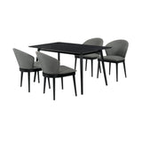 Westmont/Juno Modern Rubberwood 5-Piece Dining Set - Stylish Table & Ergonomic Chairs for Home