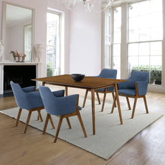 Westmont/Renzo 5-Piece Rubberwood Dining Set with Cushioned Chairs - Stylish & Durable for Any Space