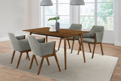 Westmont/Renzo 5-Piece Rubberwood Dining Set with Cushioned Chairs - Stylish & Durable for Any Space
