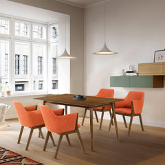 Westmont/Renzo 5-Piece Rubberwood Dining Set with Cushioned Chairs - Stylish & Durable for Any Space