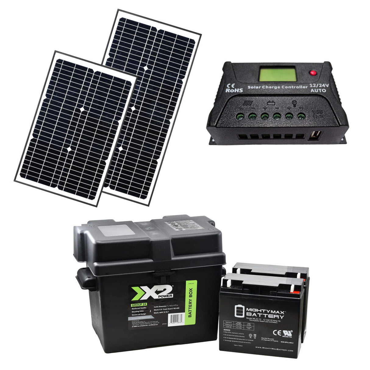Aleko Solar Kit for Gate Openers - 50W