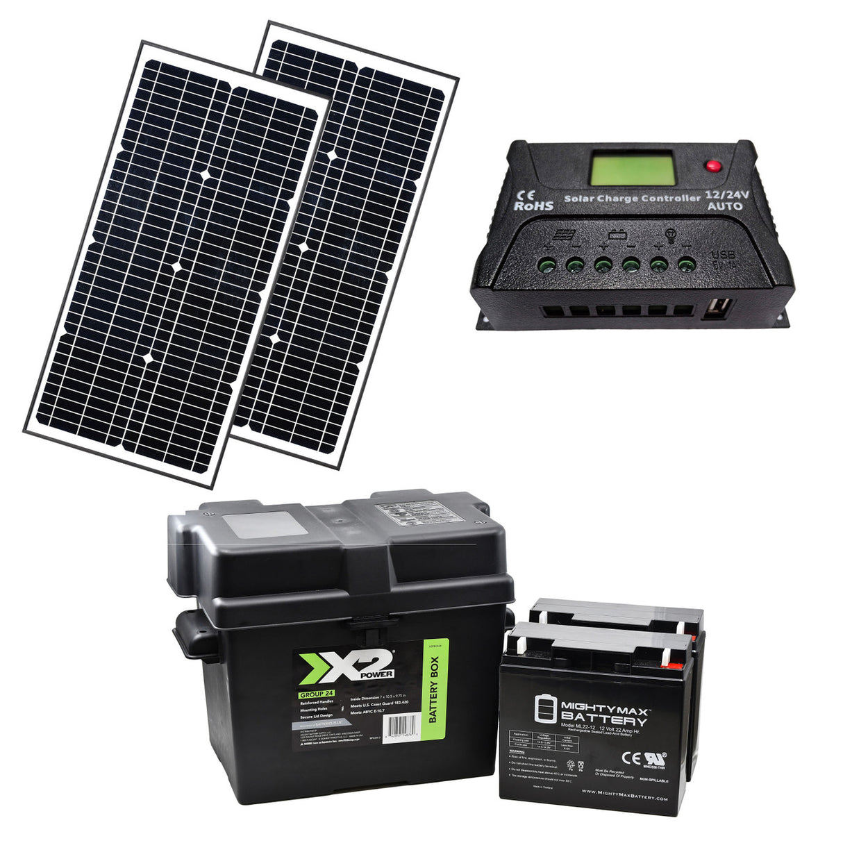 Aleko Solar Kit for Gate Openers - 60W