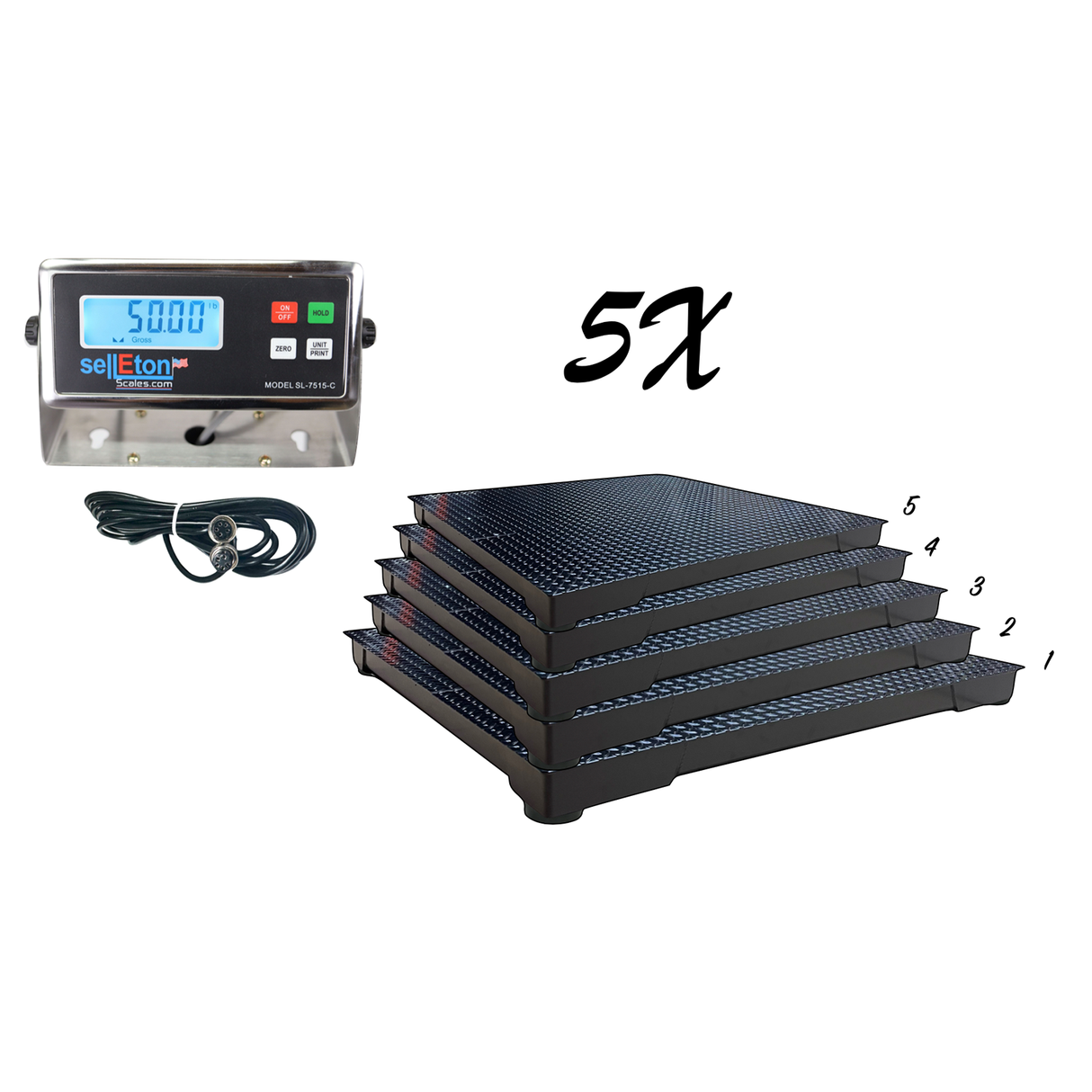 Prime Scales Multi-pack Floor Scales | SL-700-6x6 | 72" x 72"