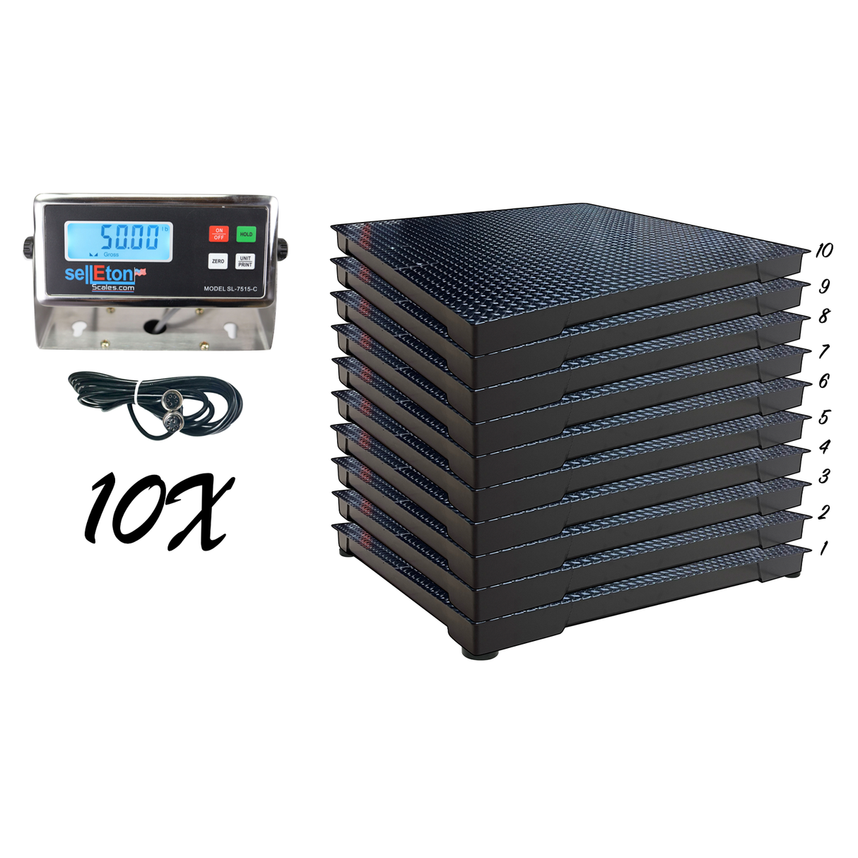 Prime Scales Multi-pack Floor Scales | SL-700-6x6 | 72" x 72"