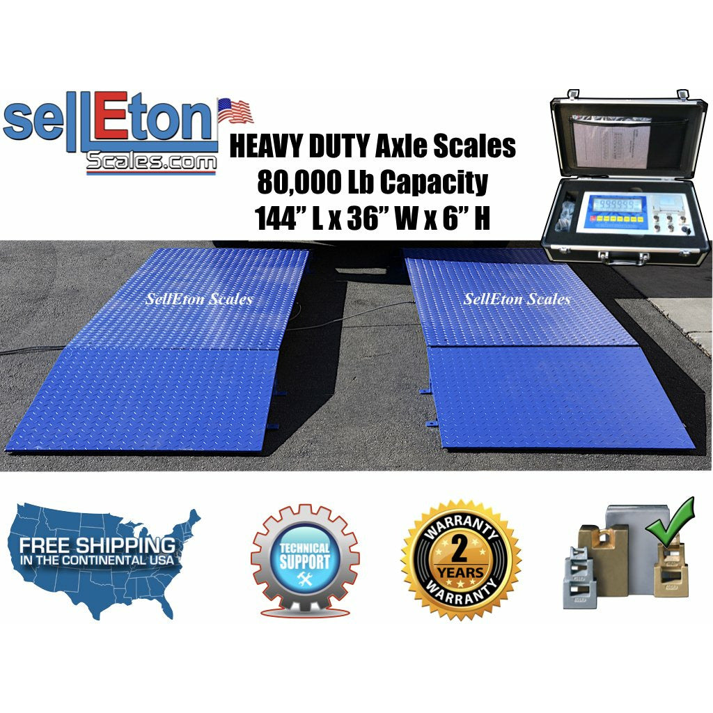 Primes Scales SL-80KX Heavy Duty Selleton 12' Truck Axle Scale 80,000 lbs capacity