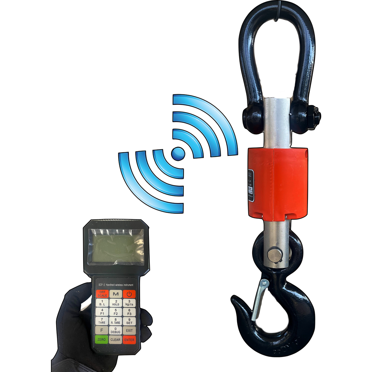 SL-W-CR-10k Wireless Crane Scale 300 ft range Hanging Scale, 10,000 lbs x 2 lb