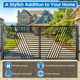 Aleko Automated Steel Dual Swing Driveway Gate and Gate Opener Complete Kit – ETL Listed - Sofia Style – 12 x 6 Feet