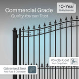 Aleko Steel Dual Swing Driveway Gate - ST.LOUIS Style - 12 x 6 Feet
