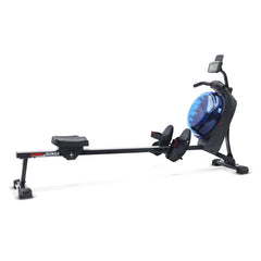 Sunny Health & Fitness Hydro + Dual Resistance Smart Magnetic Water Rowing Machine