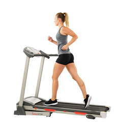 Sunny Health & Fitness Motorized Treadmill Electronic Running Machine w/ Manual Incline