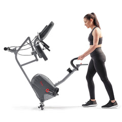 Sunny Health & Fitness  Performance Smart Recumbent Exercise Bike with Resistance Bands