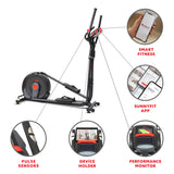 Sportsplay Stride Smart Electro-Magnetic Elliptical Machine with 18" stride length