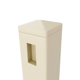 Aleko 5 in. x 5 in. x 8 ft. Vinyl Fence End Post for 3-Rail Fencing – Sand