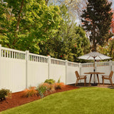 Aleko 6’ x 6’ Vinyl Semi-Private Fence – Sand - Denver Series
