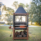 Argentine Charcoal Grill with Firebox Adjustable Grates Fire bricks and 6 Grilling Surfaces Tagwood BBQ02SI - PRE-ORDER