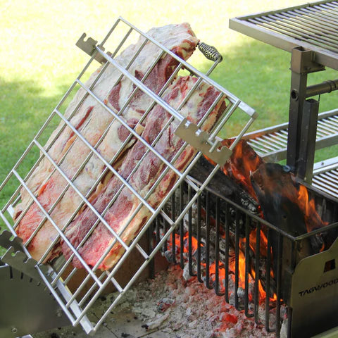 Premium XL Stainless Steel Charcoal Grill Tagwood BBQ26SS - 2600 sq. in. of Grilling Space