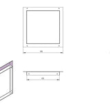 Flange Connection for Tagwood Smoke Hoods Only for Built-in Tagwood Grills Made from 304 SS