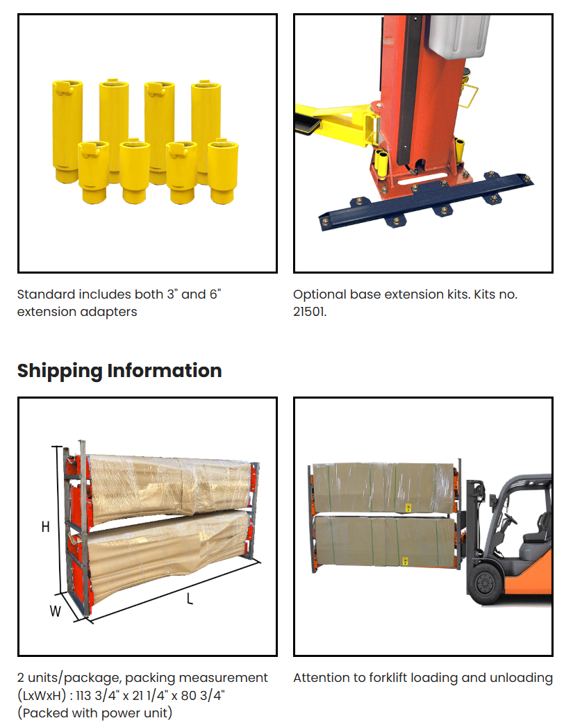 AMGO OH-12 12,000 lbs 2 Post Lift