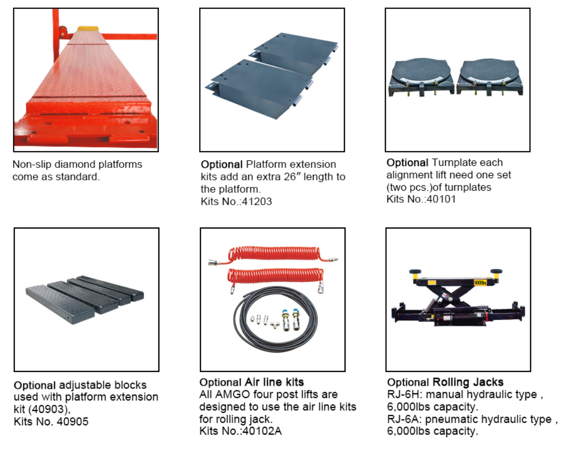 AMGO PRO-12A 12,000 lbs 4 Post Lift