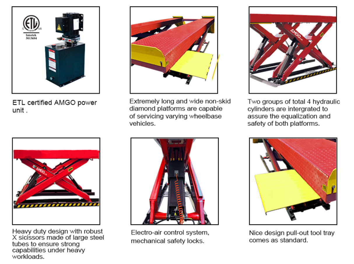 AMGO AX-12 12,000 lbs Scissor Lift