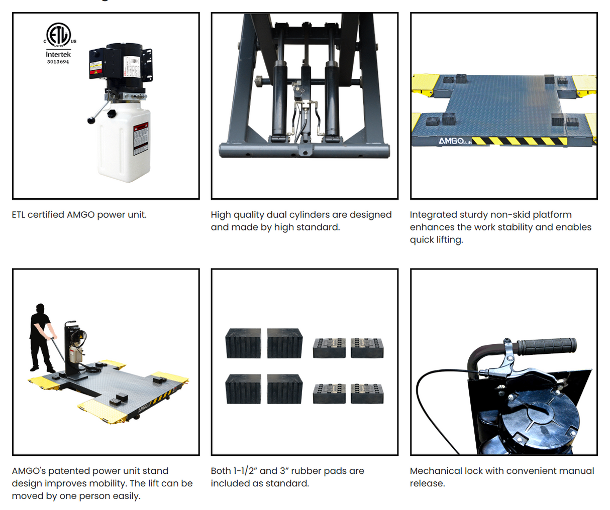 AMGO MRP06 Portable 6,000Lbs Mid Rise Lift