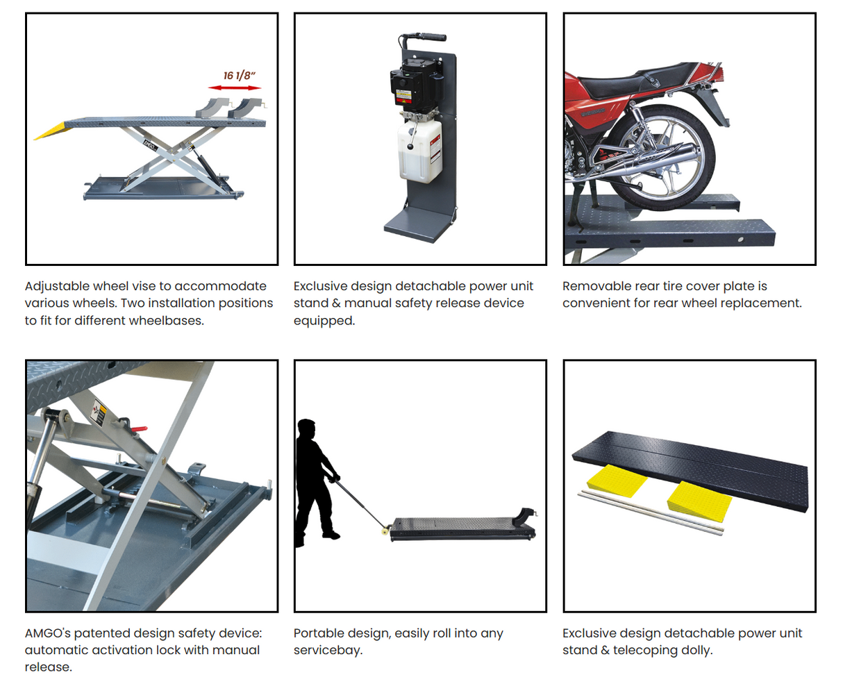 AMGO MC-1200 Motorcycle & ATV Lift