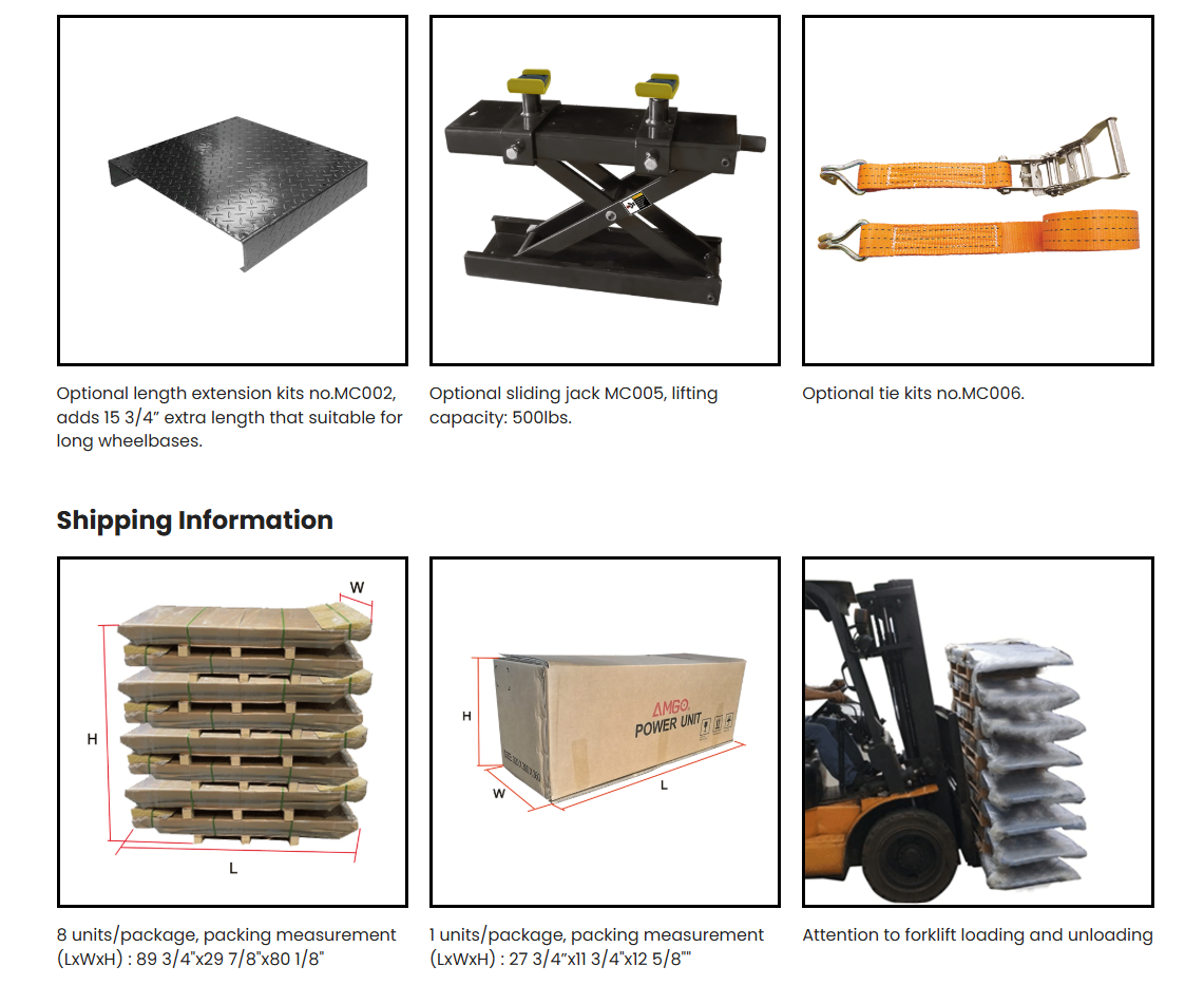 AMGO MC-1200 Motorcycle & ATV Lift