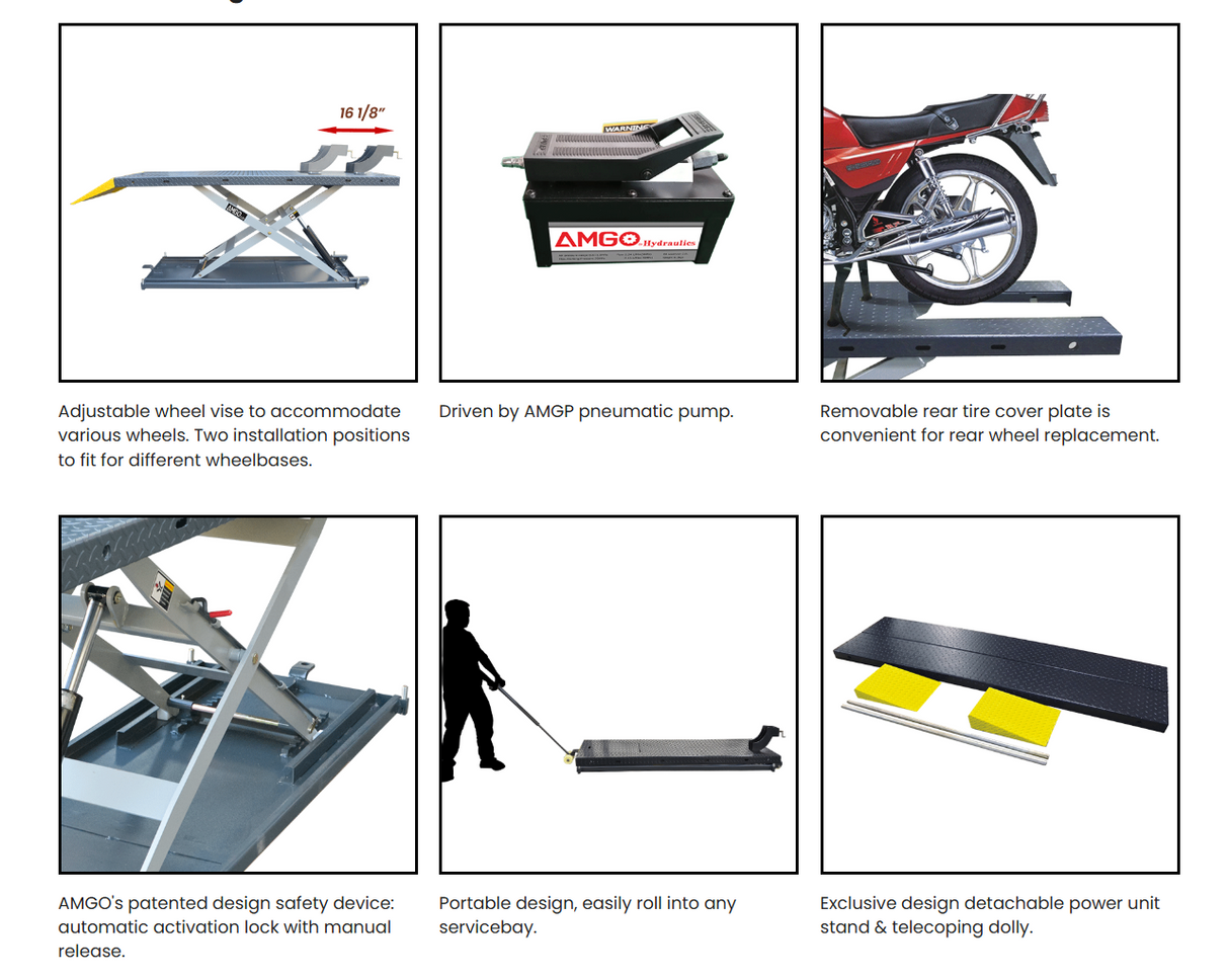 AMGO MC-1200P Motorcycle & ATV Lift