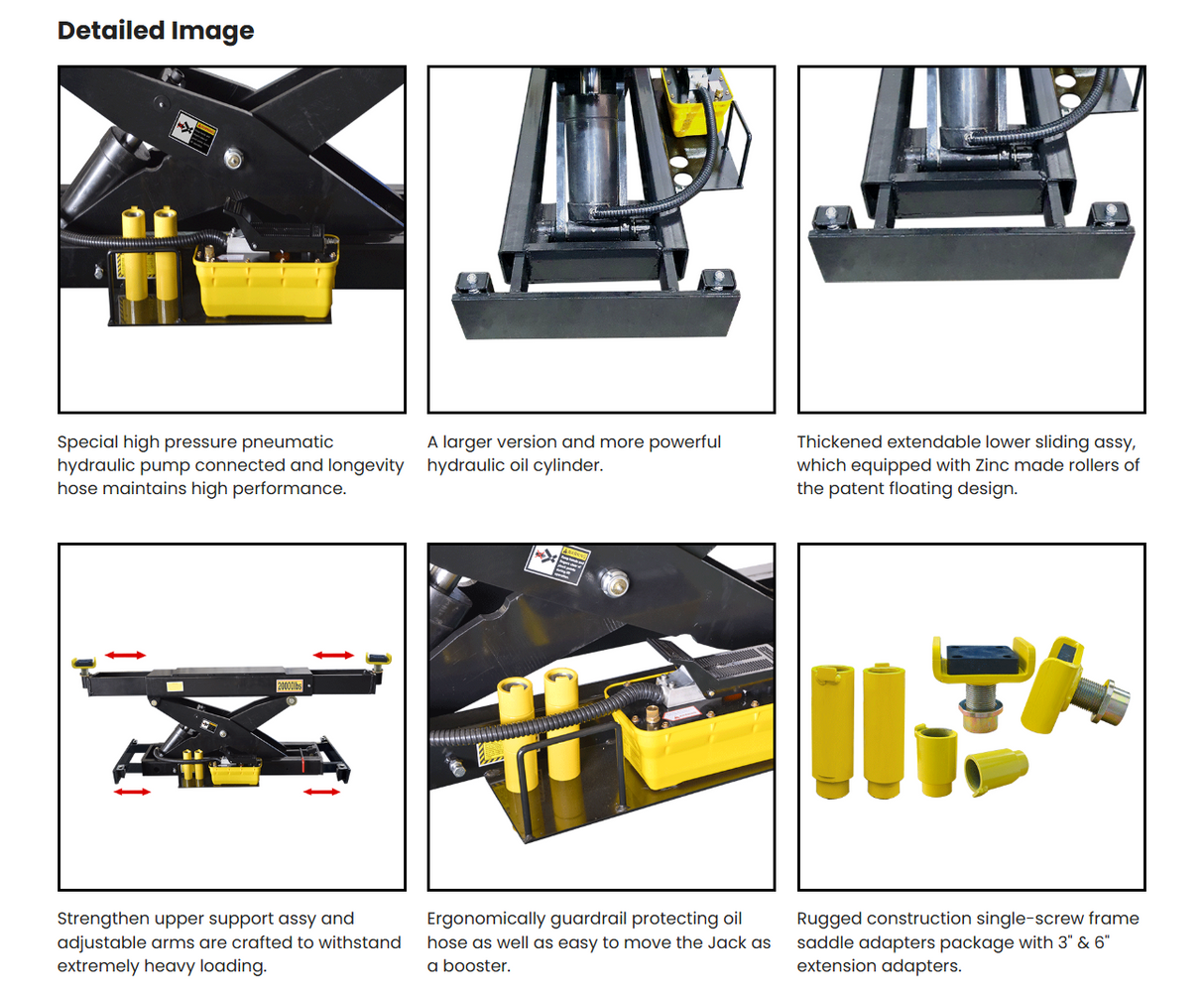 AMGO RJ-20A 20000 LB Rolling Jack – Automatic Pump
