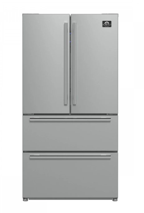 FORNO Moena 36" 19.2 cu. ft. French Door Built-In Refrigerator in Stainless Steel with Ice Maker, FFRBI1820-36SB