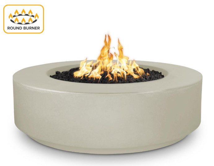 The Outdoor Plus 42" Florence Concrete Fire Pit / 12" Tall plus Free Cover