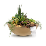 The Outdoor Plus Sedona Concrete Planter Bowl with Water