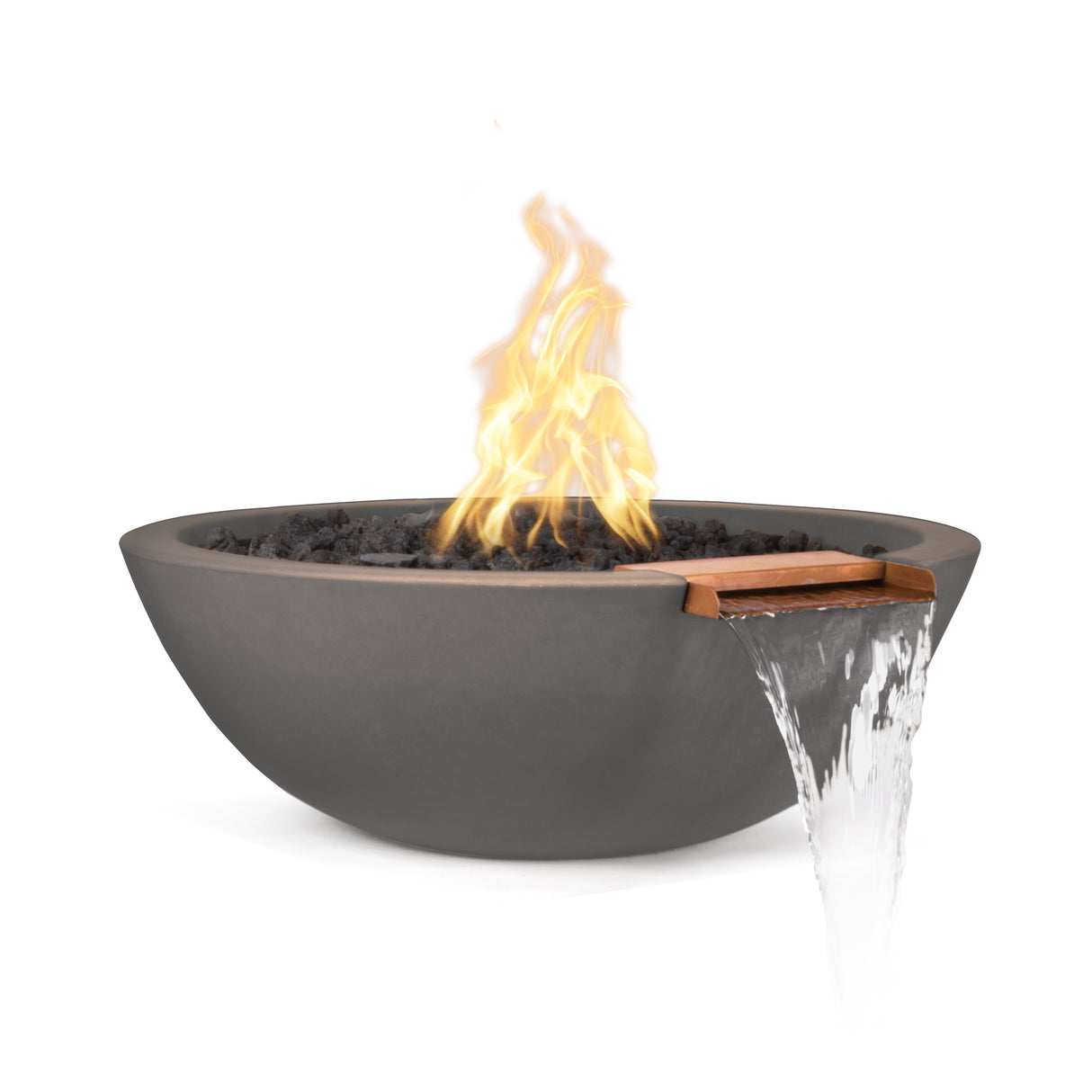 The Outdoor Plus Sedona Concrete Fire & Water Bowl plus Free Cover