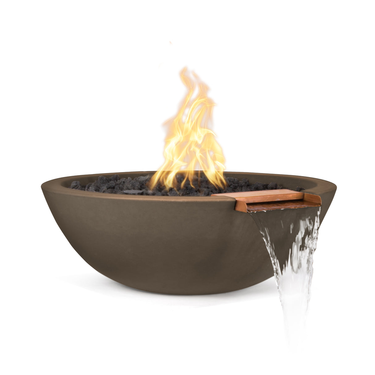 The Outdoor Plus Sedona Concrete Fire & Water Bowl plus Free Cover