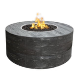 The Outdoor Plus Sequoia Wood Grain Concrete Fire Pit plus Free Cover