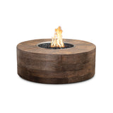 The Outdoor Plus Sequoia Wood Grain Concrete Fire Pit plus Free Cover