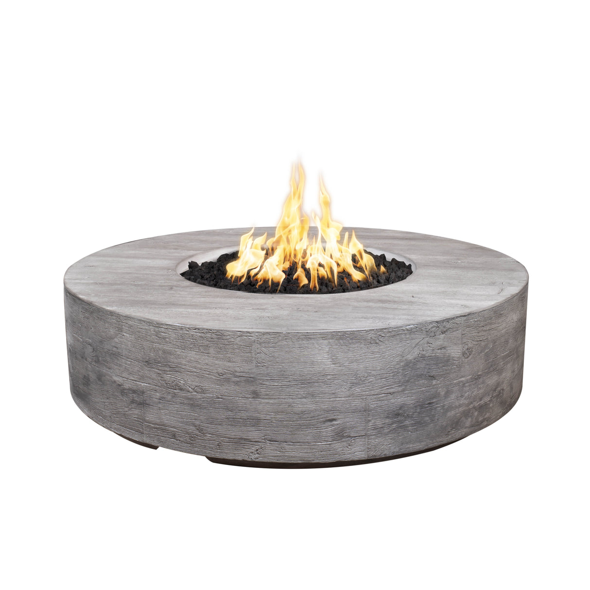 The Outdoor Plus Sequoia Wood Grain Concrete Fire Pit plus Free Cover