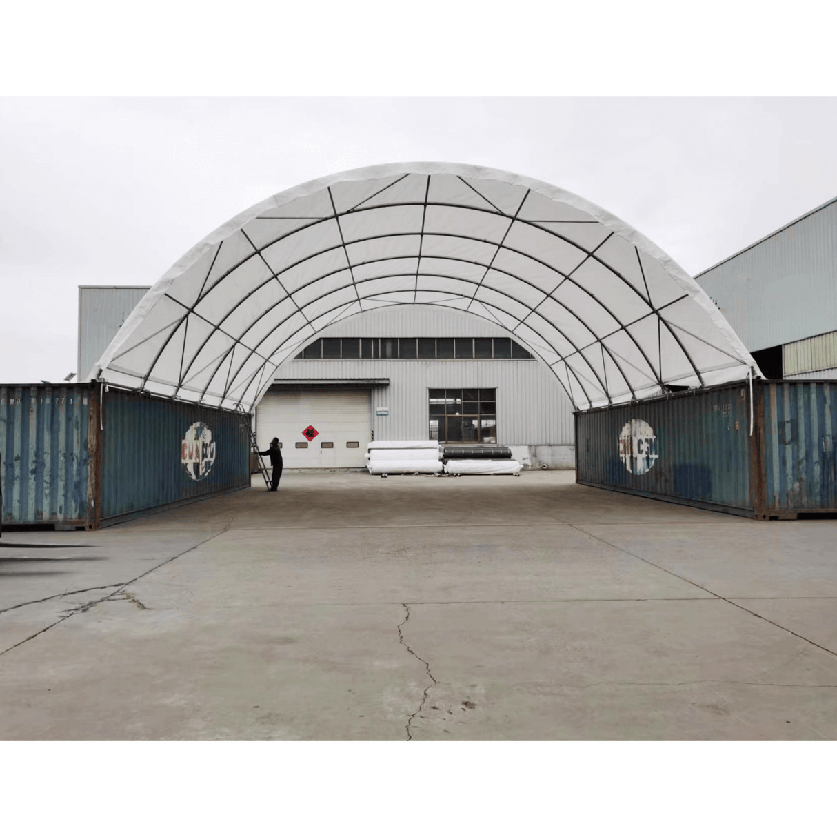 40'x40'x13' Shipping Container Canopy Shelter
