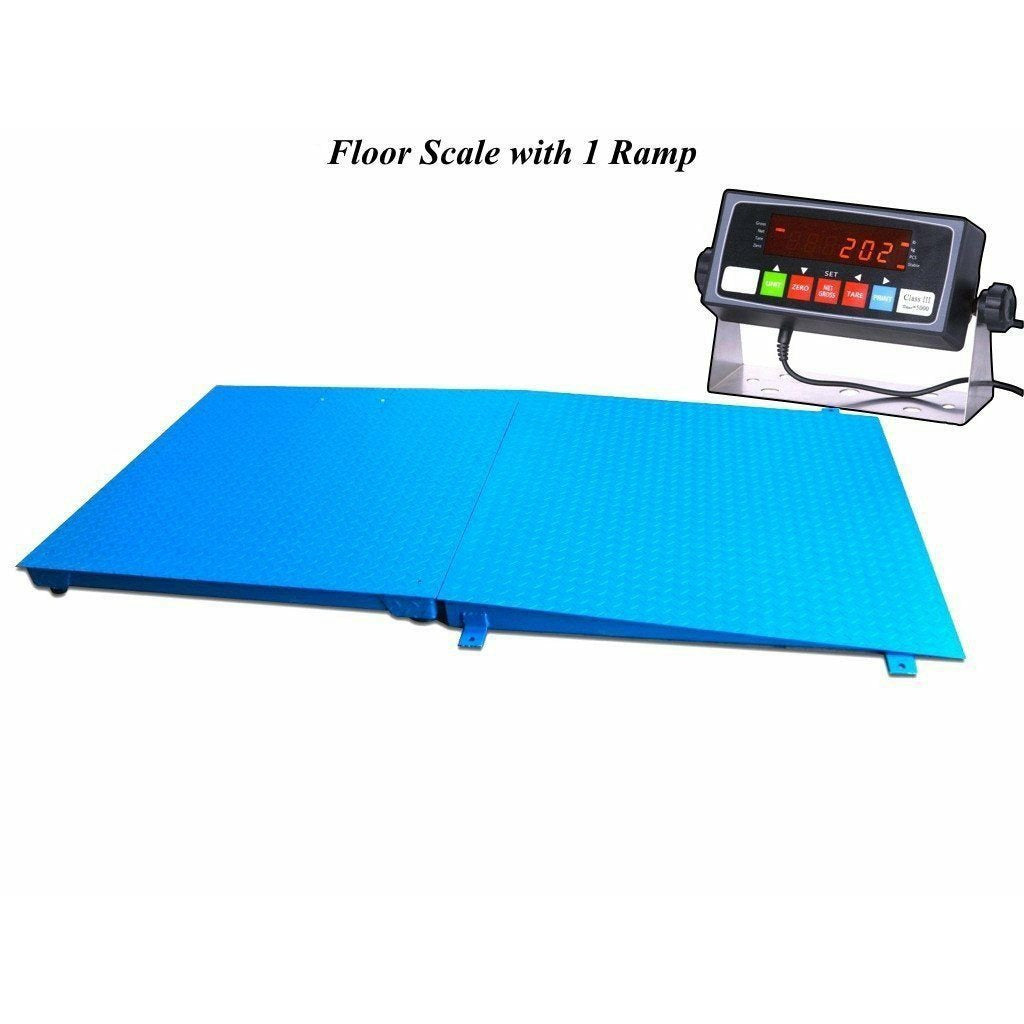Prime Scales 72" x 48" (6' x 4') Floor Scale Selleton with a Ramp l 5000 lbs x 1 lb