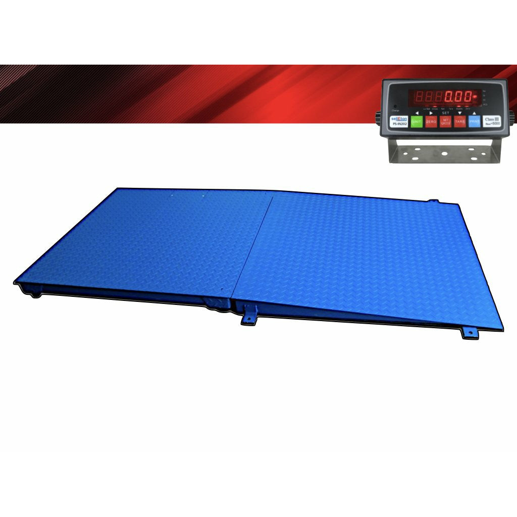 Prime Scales 72" x 48" (6' x 4')  Selleton Floor Scale with a Ramp l 10,000 lbs x 1 lb