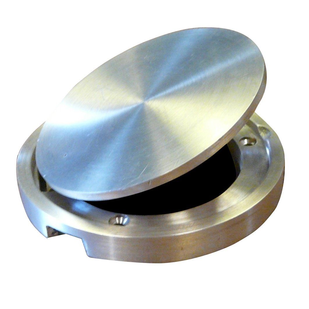 Bison Small Hinged Brass Floor Socket Cover Plate Only