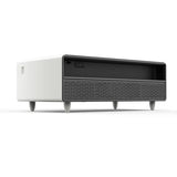 FORNO Evoluto 51" Smart Coffee Table – Dual Fridge Drawers, Bluetooth Audio, Wireless Charging, RGB Light in Black in White, FCTFR7006-51WHT