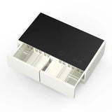 FORNO Evoluto 51" Smart Coffee Table – Dual Fridge Drawers, Bluetooth Audio, Wireless Charging, RGB Light in Black in White, FCTFR7006-51WHT