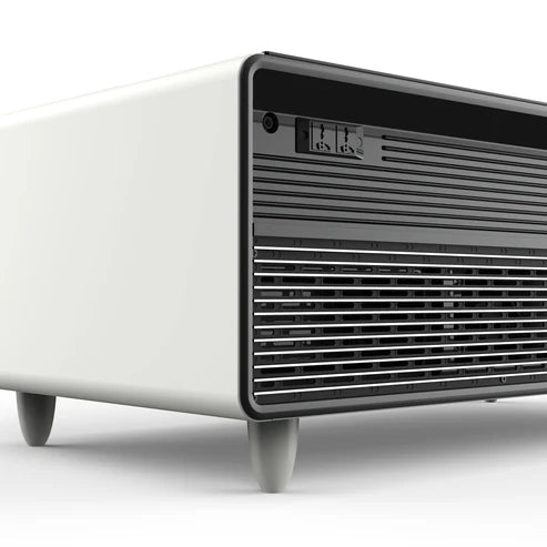 FORNO Evoluto 51" Smart Coffee Table – Dual Fridge Drawers, Bluetooth Audio, Wireless Charging, RGB Light in Black in White, FCTFR7006-51WHT